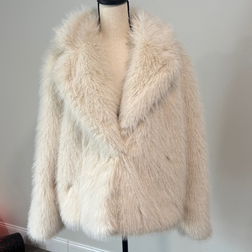 a new day Women's Plush Cream Teddy Jacket